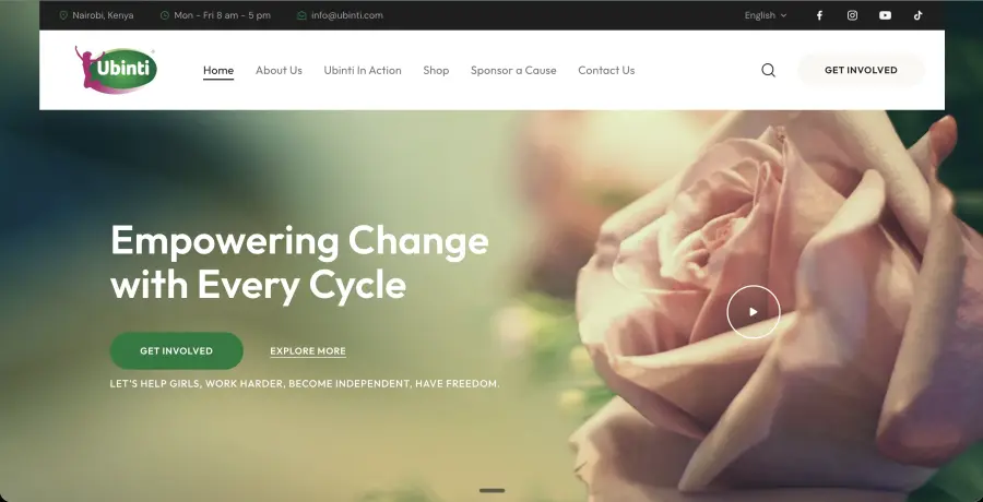 Ubinti website